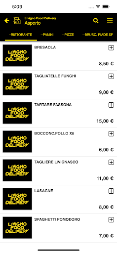 Livigno Food Delivery Screen 3
