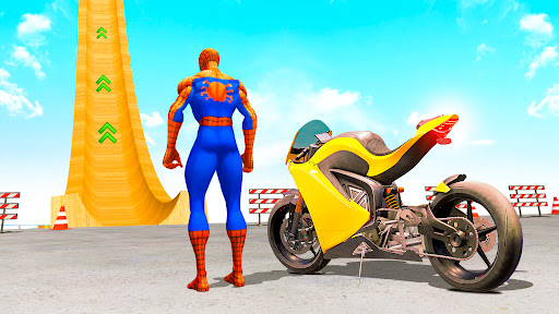 Superhero Bike Stunt Racing 3D screenshot 9