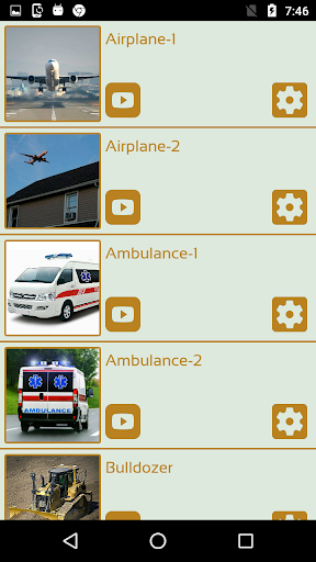 Vehicle Sounds & Ringtones Screen 2