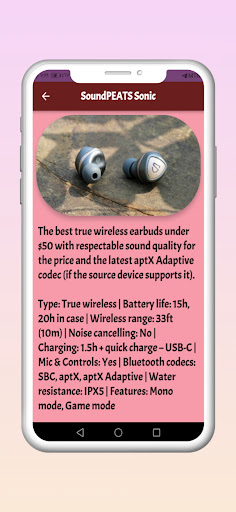 Android application True Wireless Earbuds guide screenshort