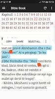 screenshot of Holy Bible in Albanian