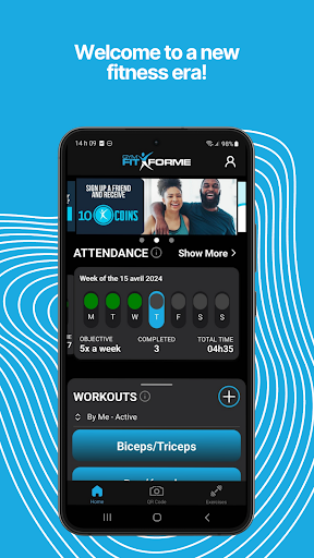 Android application Gym Fit Forme screenshort