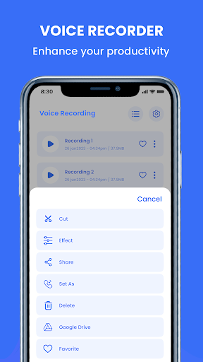 VoiceX - Voice Recorder Screen 3