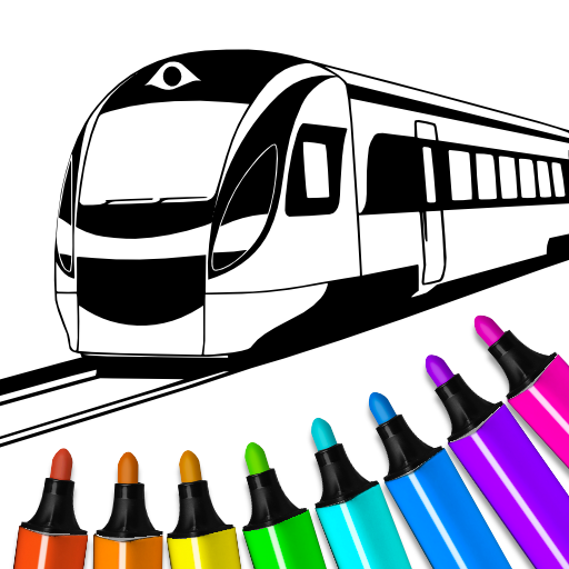 Jogo de trem: colorir