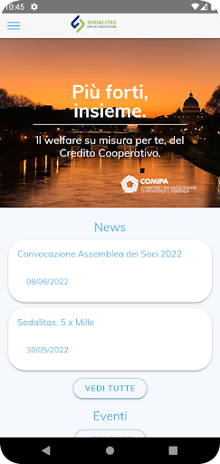 Android application Sodalitas ETS screenshort