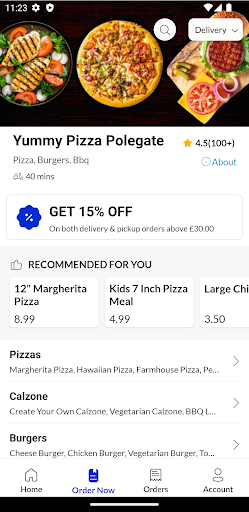 Yummy Pizza Polegate Screen 3