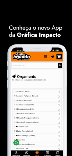 Android application Gráfica Impacto screenshort
