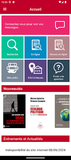 Android application Bibliothèques du Cnam screenshort