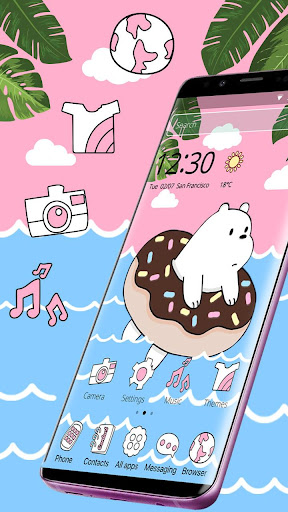 Adorable Underwater Ice Bear Theme