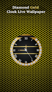 Diamond Gold Clock Wallpaper