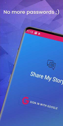 Android application Share My Story screenshort