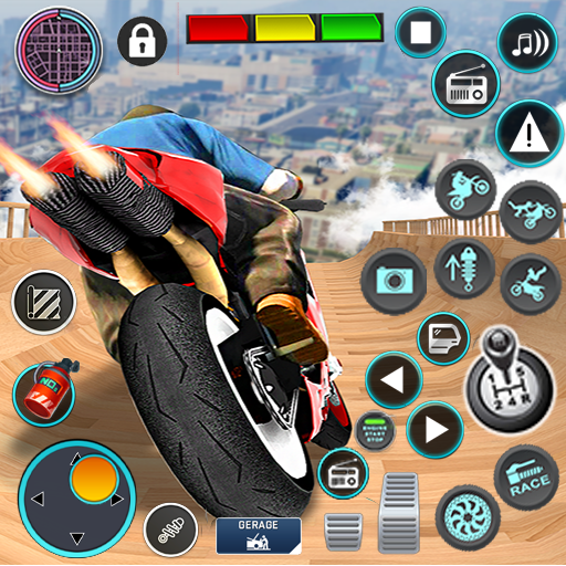 Android application Mega Ramp Bike Stunts Games 3D screenshort