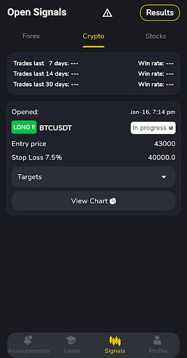 Forex & Crypto Signal Screen 3