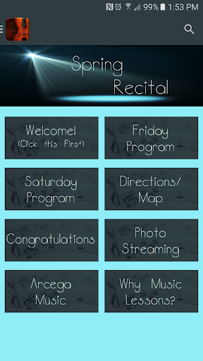 Android application ArcegaMusic screenshort
