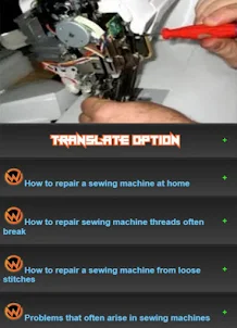 Learn sewing machine repair