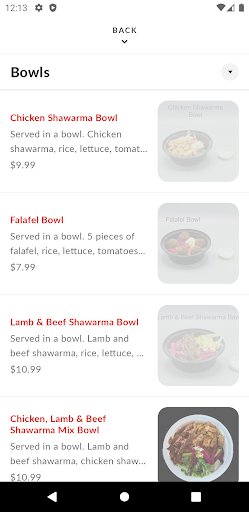 Taza Falafel Screen 3