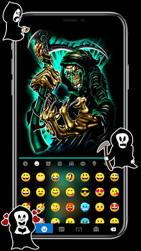 Neon Reaper Skull Theme Screen 3