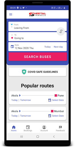 Sheetal Travels Screen 2