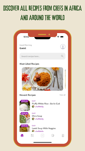 Android application African Recipes screenshort