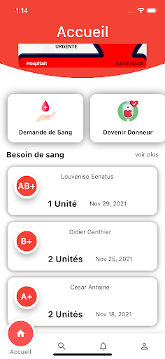Android application Alerte Rouge HT screenshort