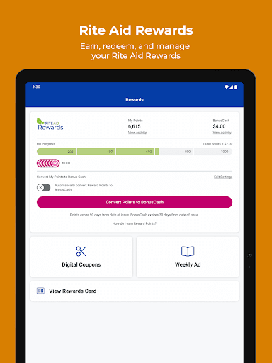 Screenshot of Rite Aid Pharmacy