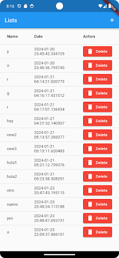 Android application The shopping list screenshort