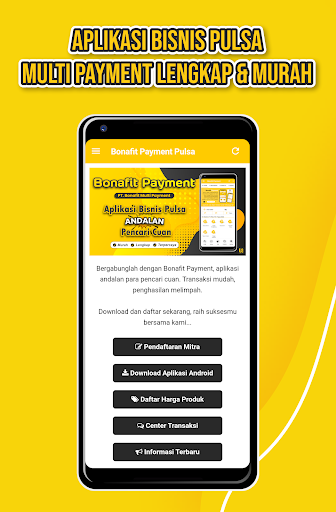 Bonafit Payment Pulsa Screen 2