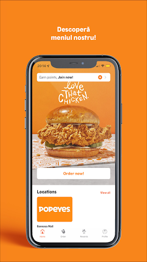 Android application Popeyes Romania screenshort