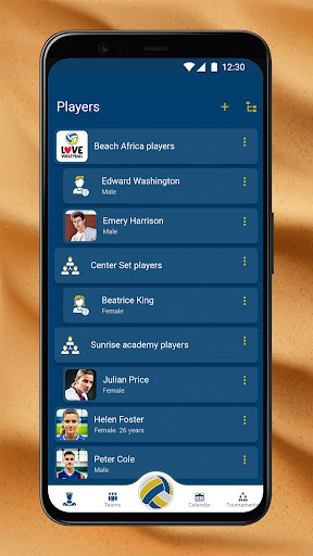 Beach Volleyball tracker Screen 3