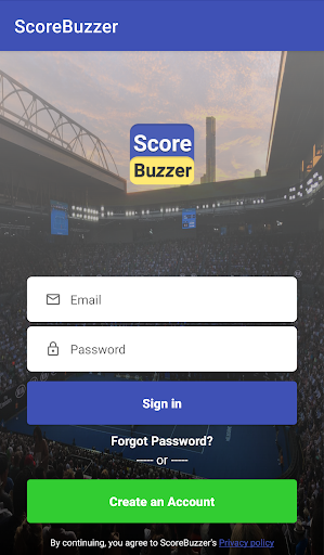 Android application ScoreBuzzer screenshort