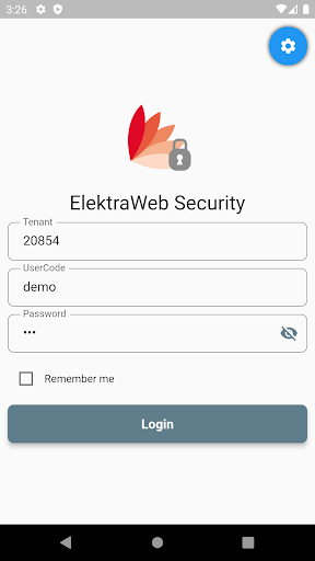 Android application ElektraWeb Security screenshort