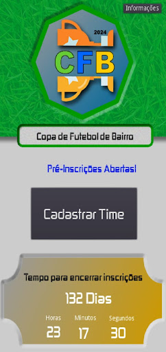 Android application Copa de Futebol de Bairro -CFB screenshort