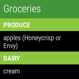 Our Groceries Shopping List