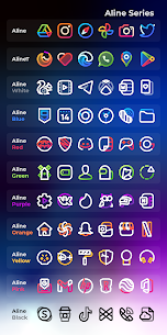 Aline Green APK: linear icon pack (PAID) Free Download 6