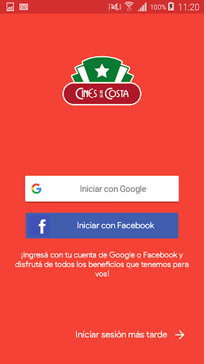 Android application Cines de la Costa screenshort