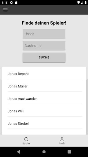 Android application TT Elo-Rechner screenshort