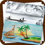 Cover Image of Download Draw landscape scenery DIY  APK