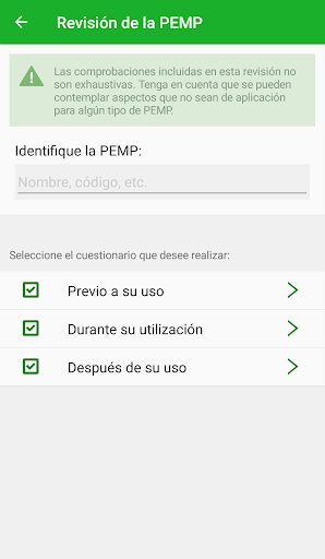 PEMP. Condiciones de seguridad Screen 3