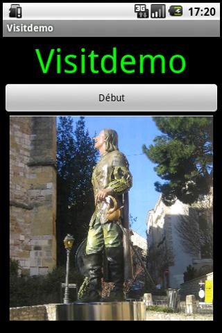 Android application Visitdemo screenshort