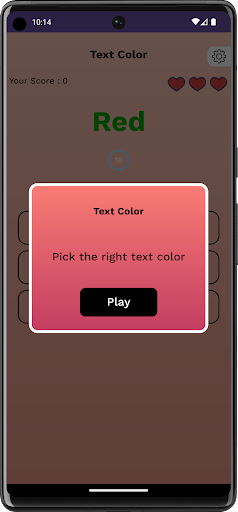 Android application Text Color - Brain Training screenshort