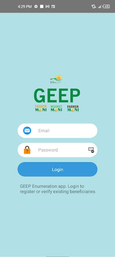 Android application GEEP Enumerator App screenshort