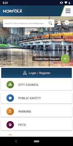 Android application MyNorfolk screenshort