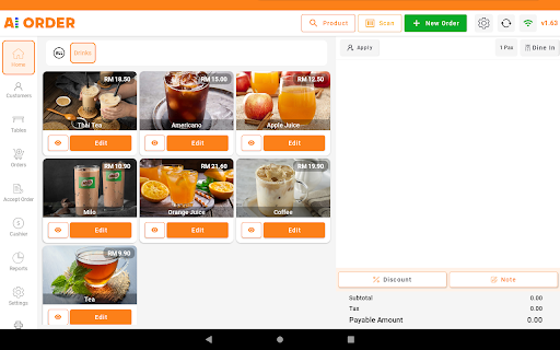 AiOrder POS Screen 3