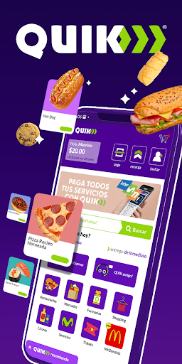 Android application QUIK: Pago y Delivery screenshort