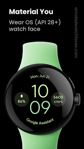 Android application Material You Watch Face screenshort