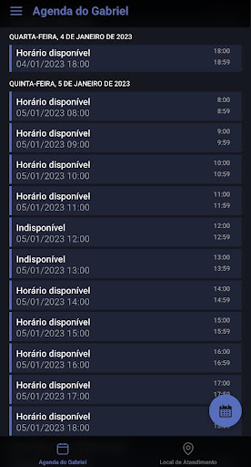 Android application Agenda do Gabriel screenshort