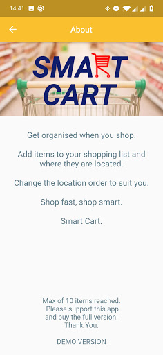 Smart Cart - Shopping List