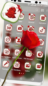 Captura 2 Red Rose Launcher Theme android