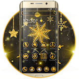 Golden Sparkling Flower Launcher Theme icon
