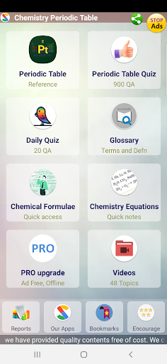 Android application Chemistry Periodic Table screenshort